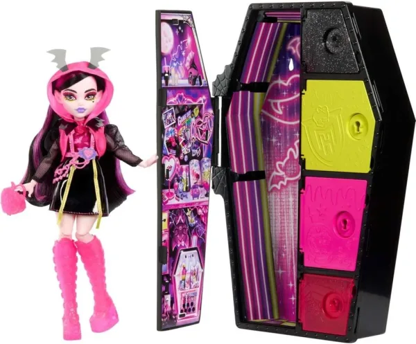 Muñeca mattel monster high skulltimate secrets neon frights draculaura