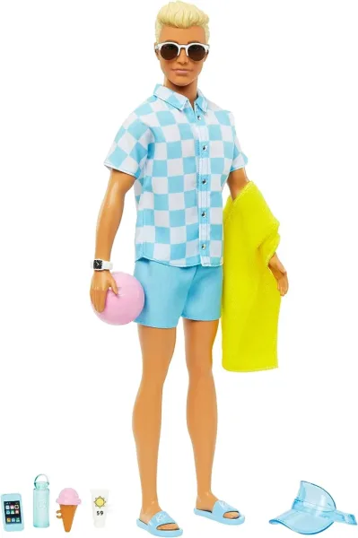 Muñeco barbie mattel ken día en la playa