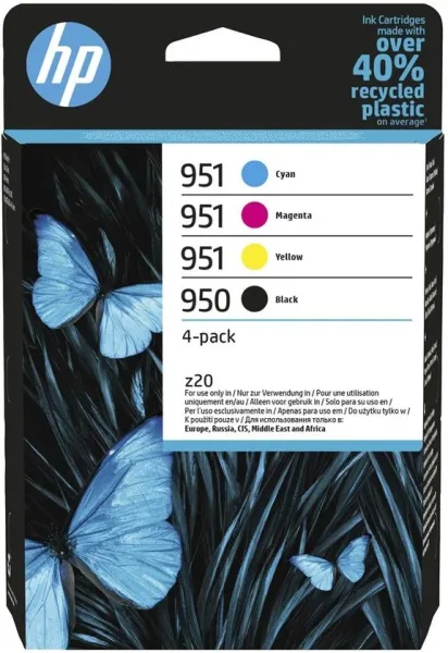 Pack tinta hp 950 negro y 951 cian magenta amarillo