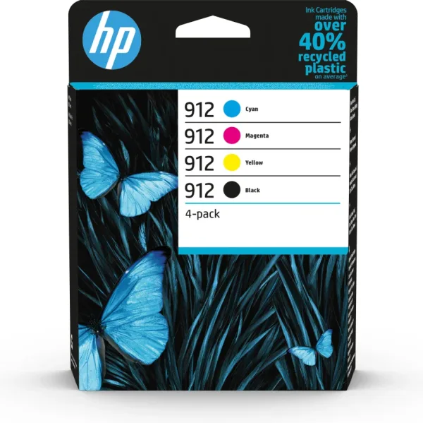 HP Paquete de 4 cartuchos de tinta Original 912 negro/cian/magenta/amarillo