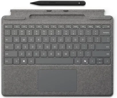 Microsoft Surface Pro 8/9/10/11 Type Cover Signature Plata + Slim Pen 2