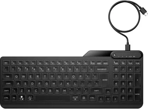 HP Teclado con cable retroiluminado multidispositivo 405