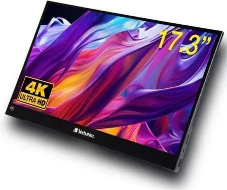 Monitor Portátil Táctil Verbatim PMT-17-4K 17.3"/ 4K/ Multimedia/ Negro