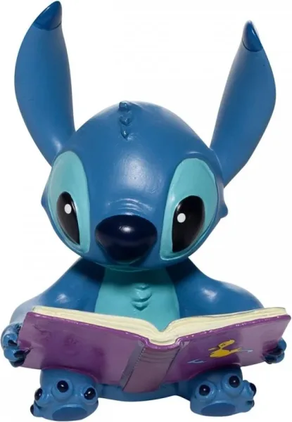Figura enesco disney stitch con libro