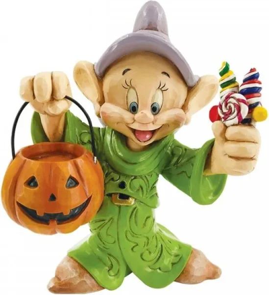 Figura enesco disney blancanieves y los siente enanitos mudito truco o trato