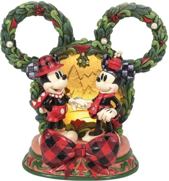 Figura diorama enesco disney mickey y minnie