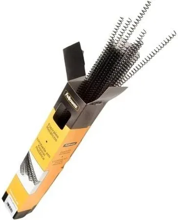Espirales  Metálicas Fellowes 5110101/ Hasta 40 A4/ 100 unidades/ Negras