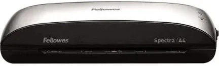 Plastificadora Fellowes Spectra A4/ hasta A4 y 125 Micras/ Negra y Gris