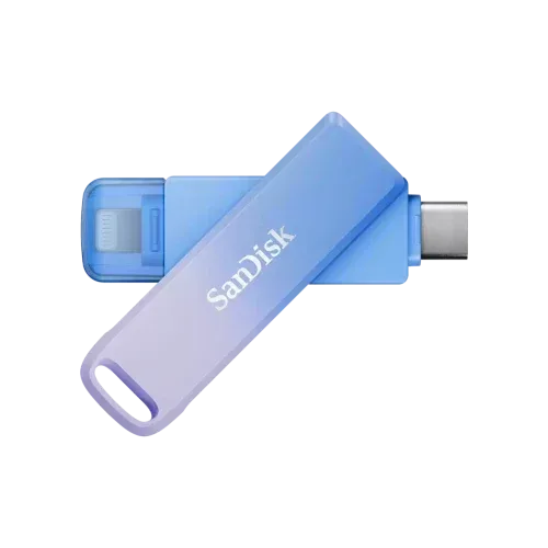 SanDisk Creator Phone Drive unidad flash USB 128 GB USB Type-C / Lightning 3.2 Gen 1 (3.1 Gen 1) Azul, Lila