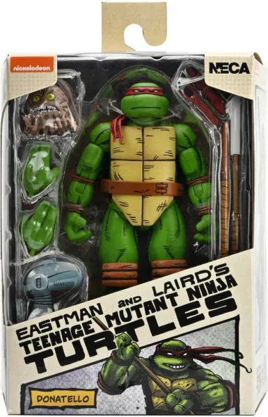 Figura neca teenage mutant ninja turtles mirage comics donatello scale action 18cm