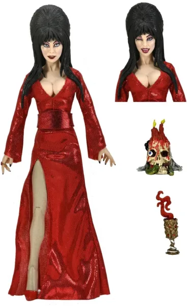 Figura neca elvira red fright and boo version clothed action
