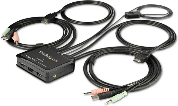 Conmutador kvm star tech 2 USB 2 HDMI switch 4K