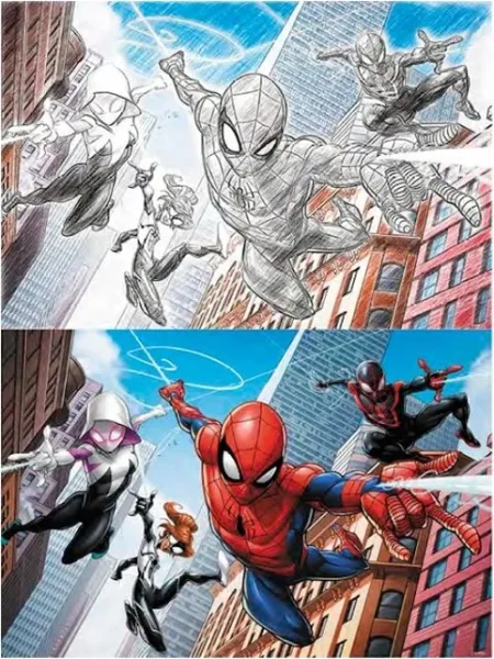 Puzzle para rascar prime 3d marvel multi universo 150 piezas