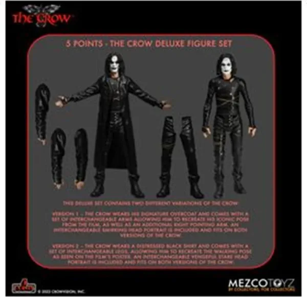 Set 2 figuras mezco toyz the crow 5 points the crow deluxe 10cm
