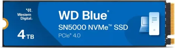 4 TB SSD SERIE M.2 2280 PCIe BLUE NVMe SN5000 WD
