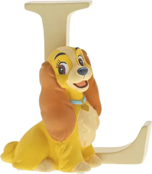 Figura enesco disney la dama y el vagabundo lady letra l