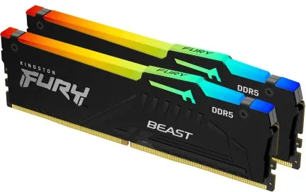 Memoria Kingston 64GB Kit2 6000Mt/S DDR5 Cl30  Fury Beast RGB Expo - Kf560C30Bbeak2-64