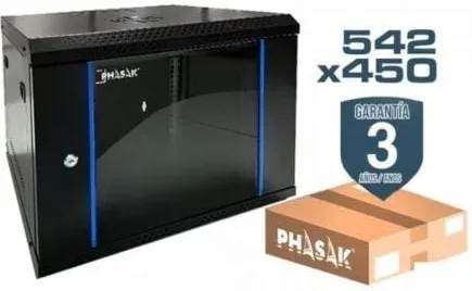 Armario Rack Mural Desmontado Phasak PHO 2212D/ 19"/ Altura 12U