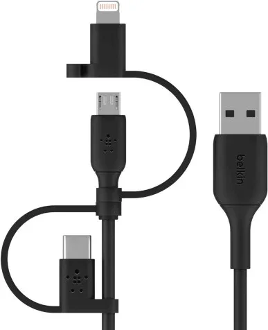 Belkin BOOST CHARGE cable USB 1 m USB A USB C/Micro-USB B/Lightning Negro