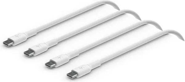 Cable USB tipo c belkin 1m -  macho - macho -  blanco 2 unidades