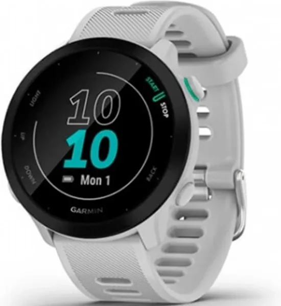 Smartwatch garmin forerunner 55 bt GPS 42mm mip blanco resistencia agua 5atm pulsómetro sueño