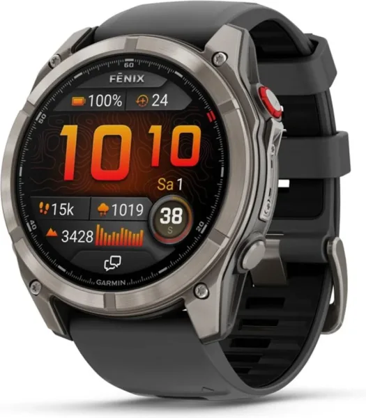 Garmin fenix 8 pro zafiro - 51mm - smartwatch premium GPS multideporte - conectividad satelital y lte - pantalla táctil amoled - altavoz y micrófono integrados - mapas y hasta 27 días de autónomía - grafito