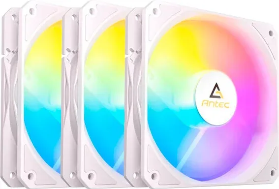 Ventilador Caja Antec P12 ARGB 3X Vent Reverse 120Mm RGB Blanco