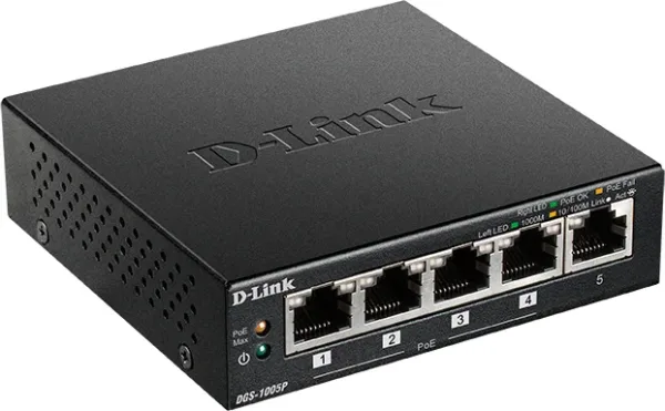 D-LINK SWITCH 5 PUERTOS 10/100/1Gbit w/4 PoE PORTS