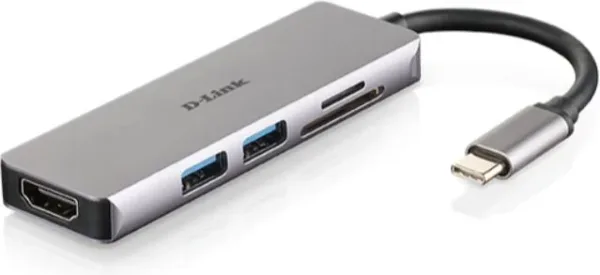 D-Link Docking Station USB-C 5 en 1 con HDMI/Lector Tarjetas