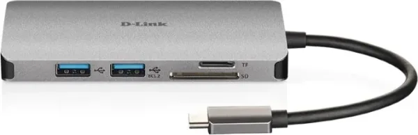D-Link Docking Station USB-C 6 en 1 con Lector Tarjetas/Suministro Electrico