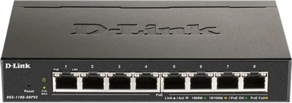 Switch d - link 8 puertos gestionable easysmart PoE 64w