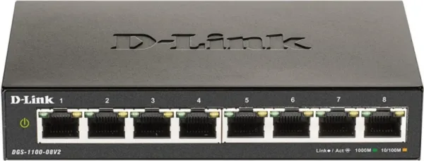 Switch d - link 8 puertos 10 - 100 - 1000 gestionable easysmart