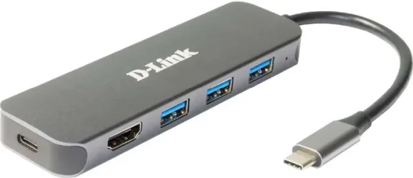 D-Link Docking Station USB-C 5 en 1 con HDMI/Suministro Electrico