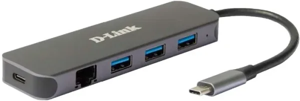 D-Link Docking Station USB-C 5 en 1 con Ethernet/Suministro Electrico