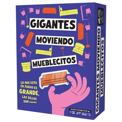 Juego de mesa gigantes moviendo mueblecitos