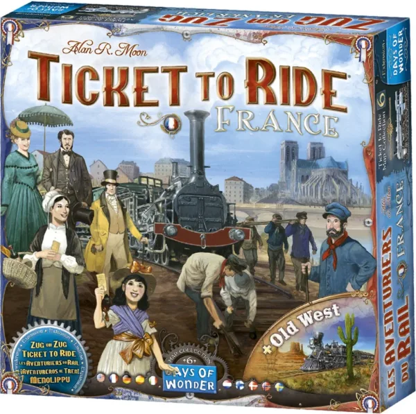 Juego de mesa aventureros al tren francia (+ el viejo oeste) pegi 8