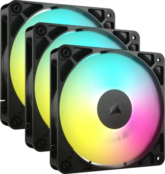 Corsair RS120 ARGB Carcasa del ordenador Ventilador 12 cm Negro 3 pieza(s)