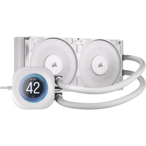 Corsair Nautilus 240 RS LCD Procesador Sistema de refrigeración líquida todo en uno 12 cm Blanco 1 pieza(s)