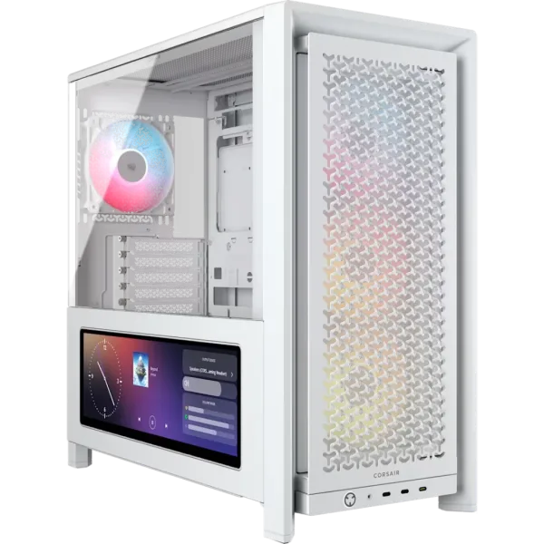 Caja Semitorre Atx Frame 4000D LCD Rs Performance Tg Blanco Corsair
