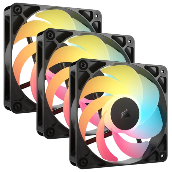 Corsair RS120-R ARGB Carcasa del ordenador Ventilador 12 cm Negro 3 pieza(s)