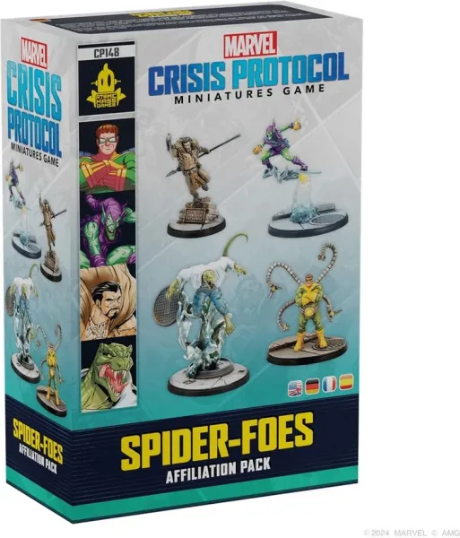 Juego de mesa marvel crisis protocol spider - foes affiliation pack edad recomendada 14 años