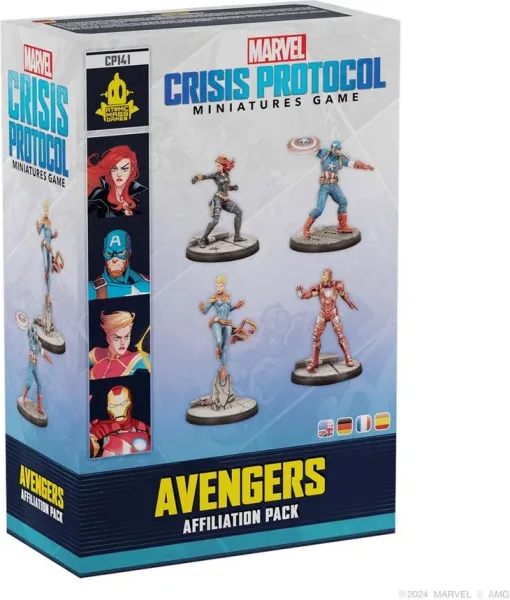Juego de mesa marvel crisis protocol avengers affiliation pack edad recomendada 14 años