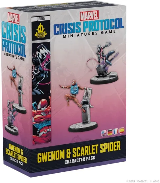 Juego de mesa marvel crisis protocol gwenom & scarlet spider edad recomendada 14 años