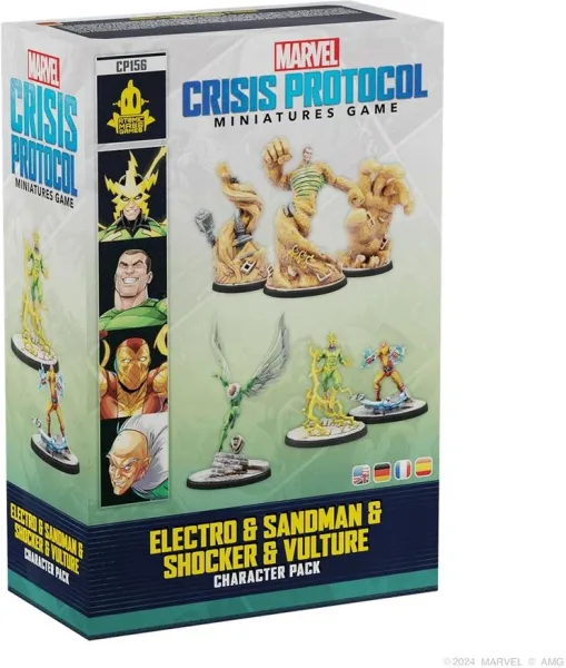 Juego de mesa marvel crisis protocol electro & sandman & shocker & vulture edad recomendada 14 años