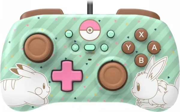 Gamepad hori controller mini pikachu & eevee para nintendo switch