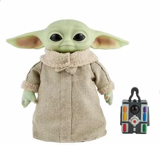 Peluche mattel el mandaloriano star wars baby yoda con control remoto