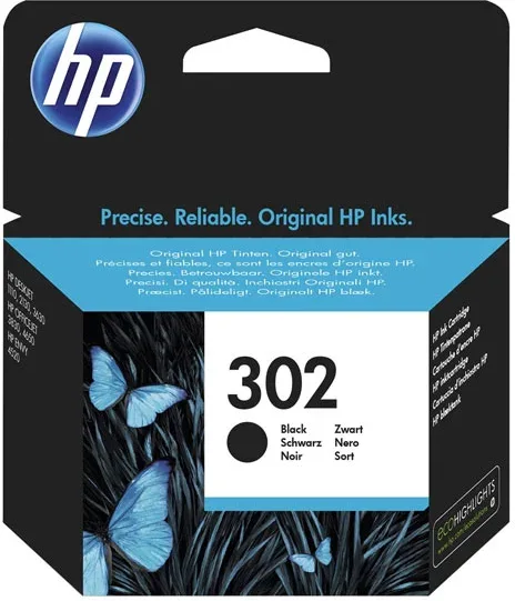 Hp 302 Cartucho de Tinta Hp302 Negro (F6U66Ae)