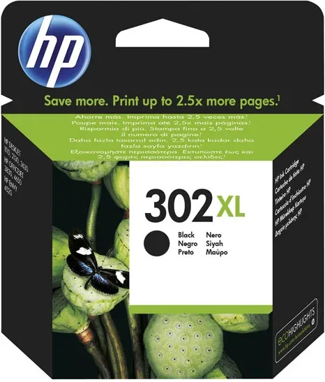 Cartucho de Tinta Hp 302Xl Negro/Alta Capacidad (F6U68Ae)