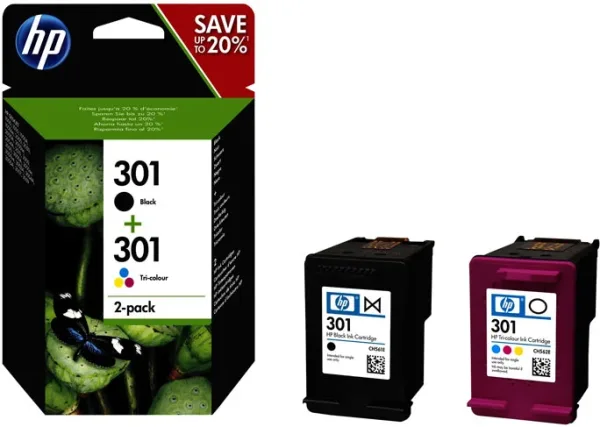 Tinta Hp Negro Hp301 Pack (Negro/Tricolor) N9J72Ae