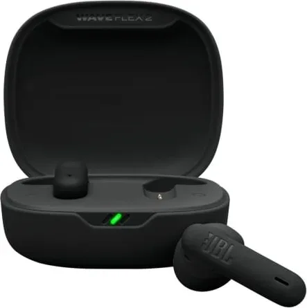Auriculares Bluetooth JBL Wave Flex con estuche de carga/ Autonomía 10h/ Negros